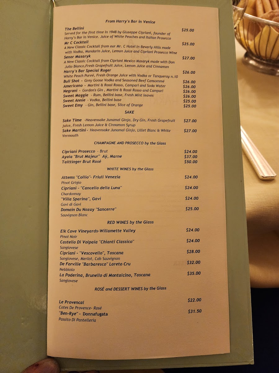 Harry Cipriani Menu - Image 6